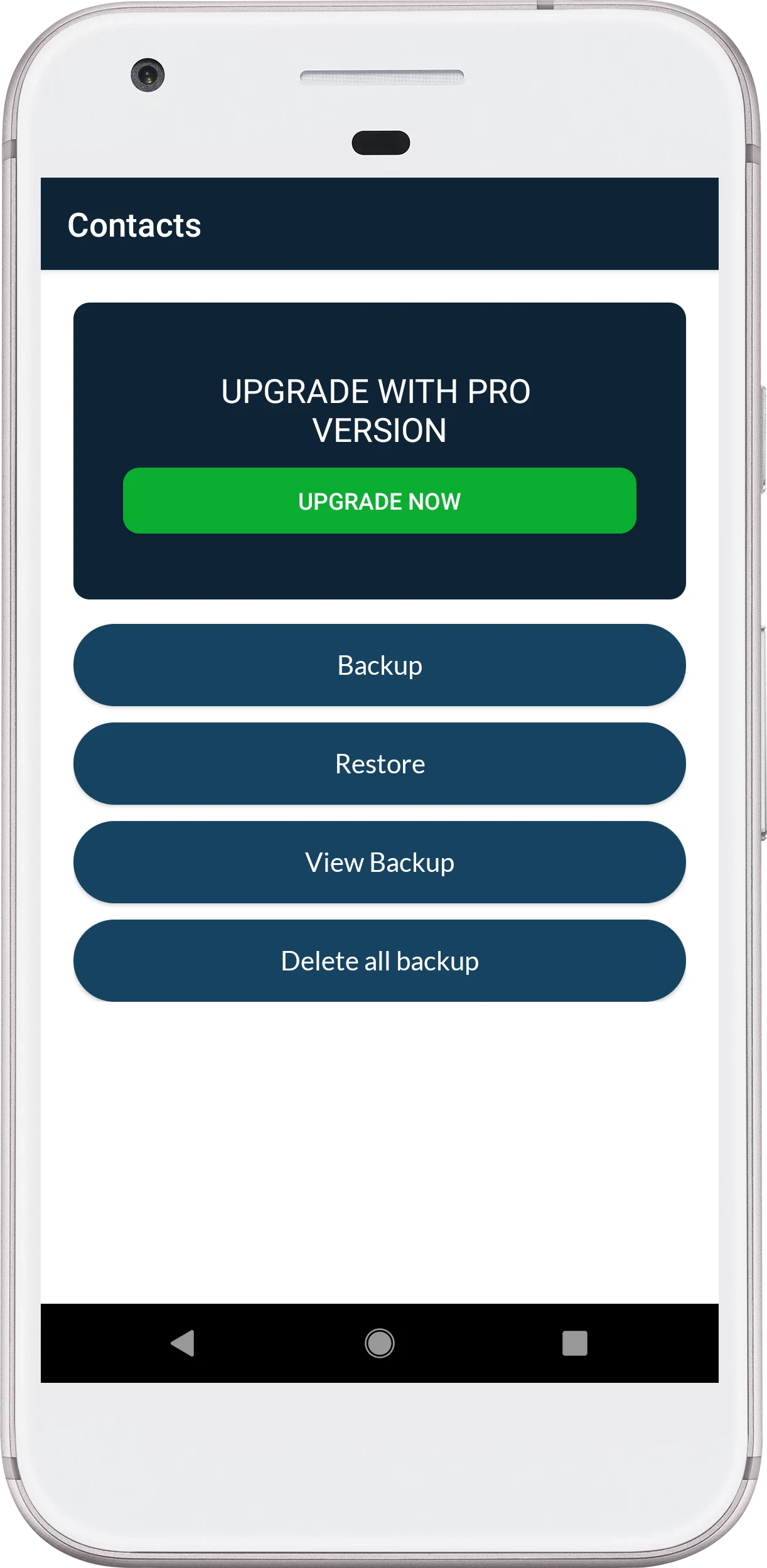 Restore Calllogs and Contacts screenshot