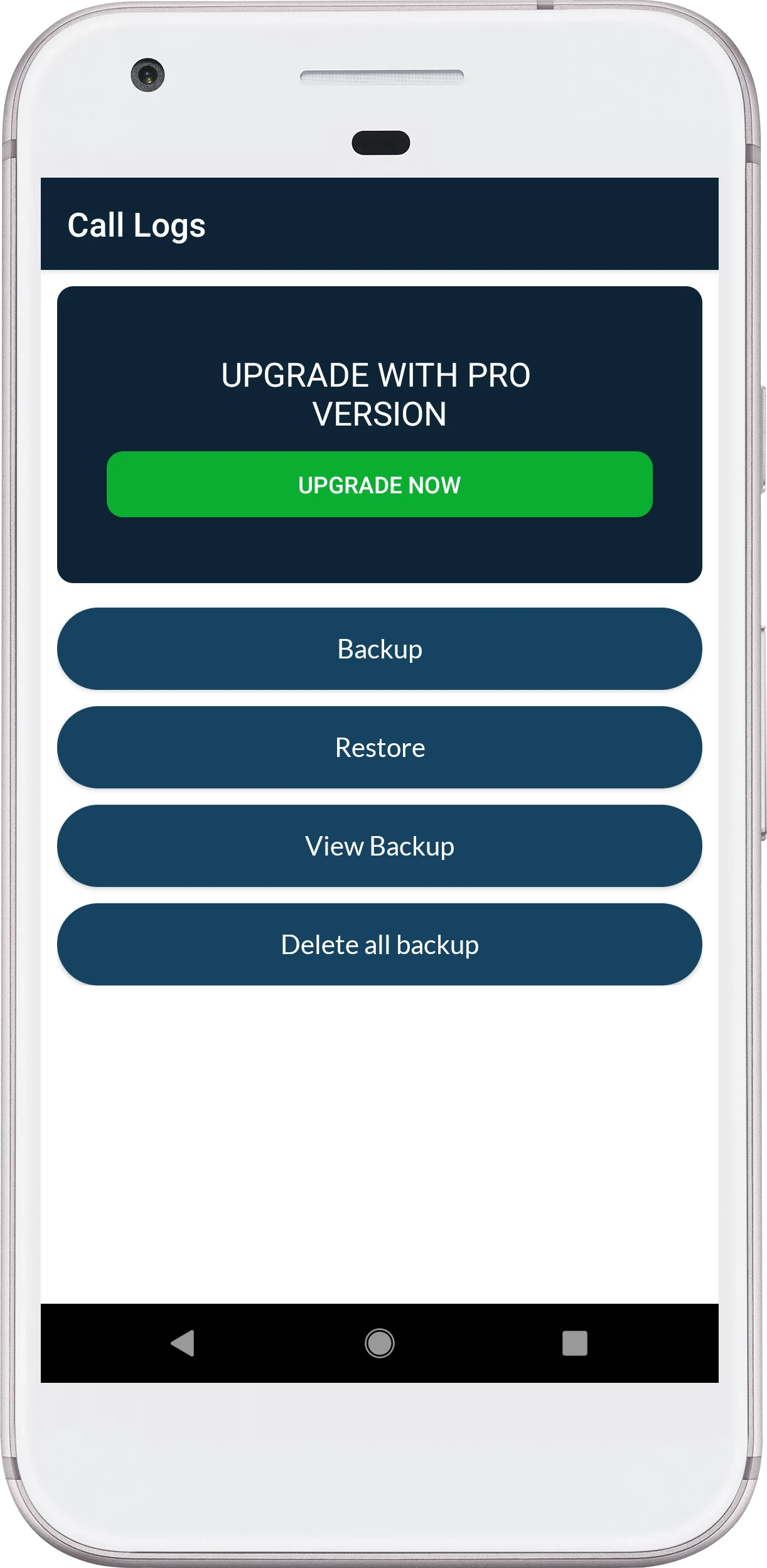 Restore Calllogs and Contacts screenshot